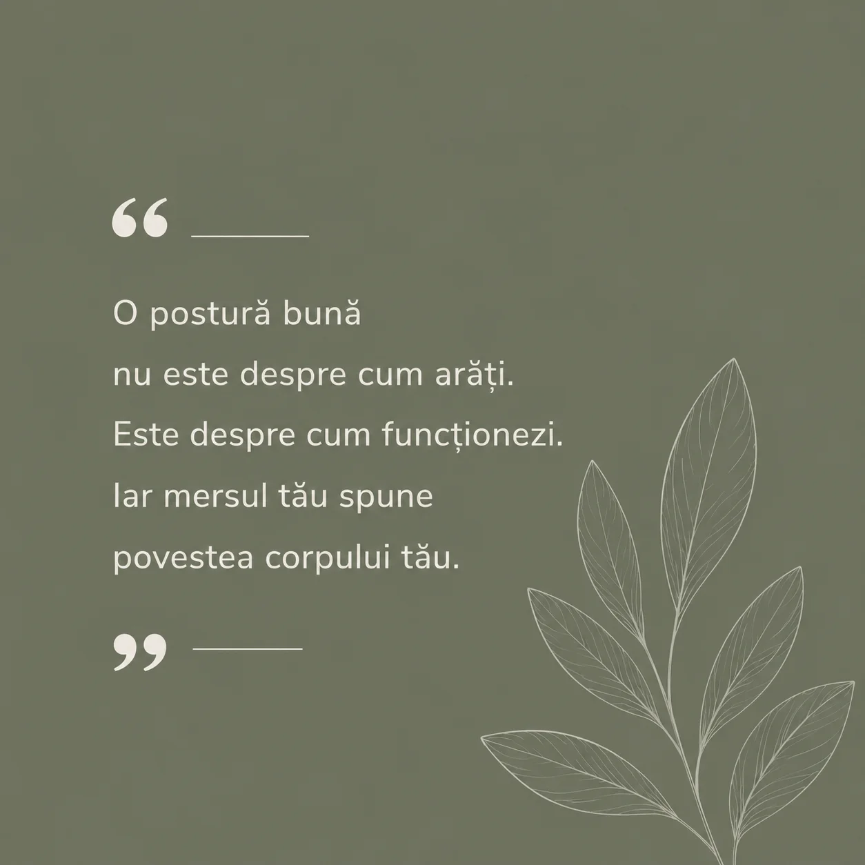 Postură în echilibru