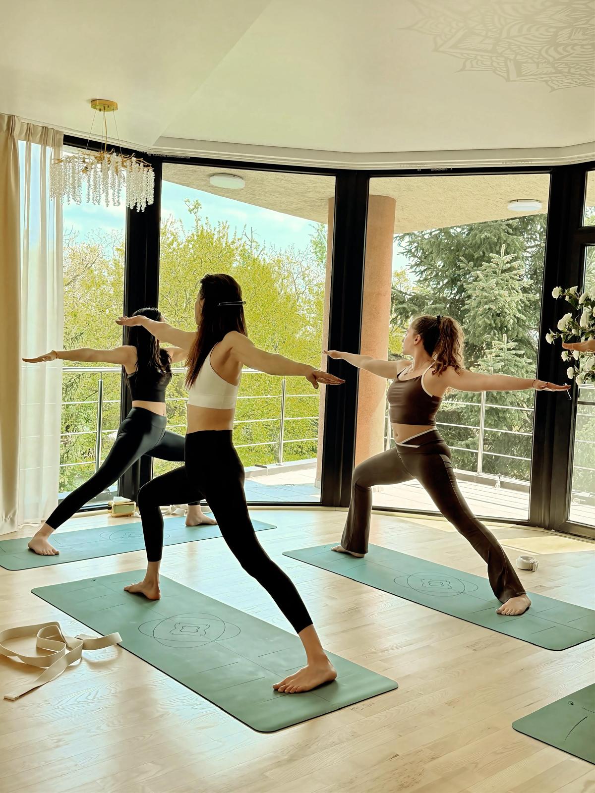 Clasă de Hatha yoga la House of Aya, în nordul Bucureștiului